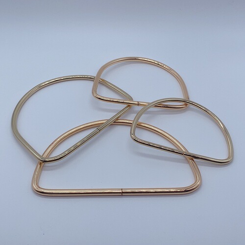 Wholesale metal D-shaped handle for women's bags, D-letter handle ring for handbags, hardware accessories for luggage D-ring handle