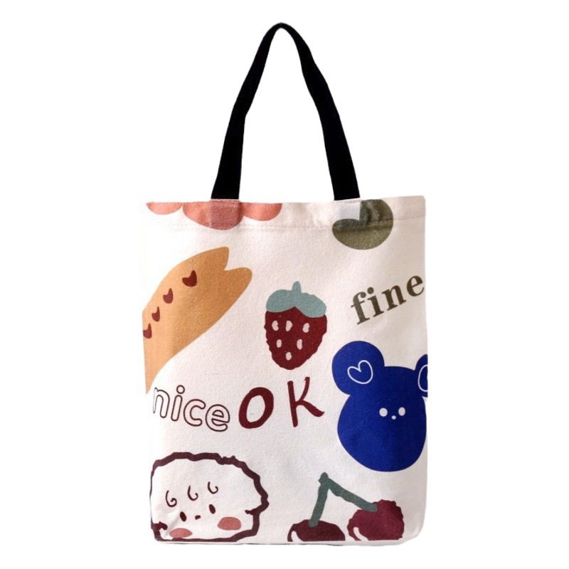 Bolsa de lona linda de dibujos animados bolsa de regalo portátil regalo de mano para niños regalo de cumpleaños regalo de un año de edad cubierta de la taza bolsa de lona