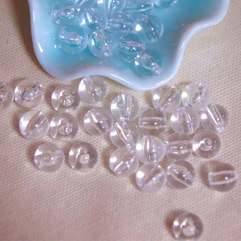 White glossy round beads acrylic transparent white beads diy handmade beaded door curtain bead curtain loose beads blue and white porcelain beads