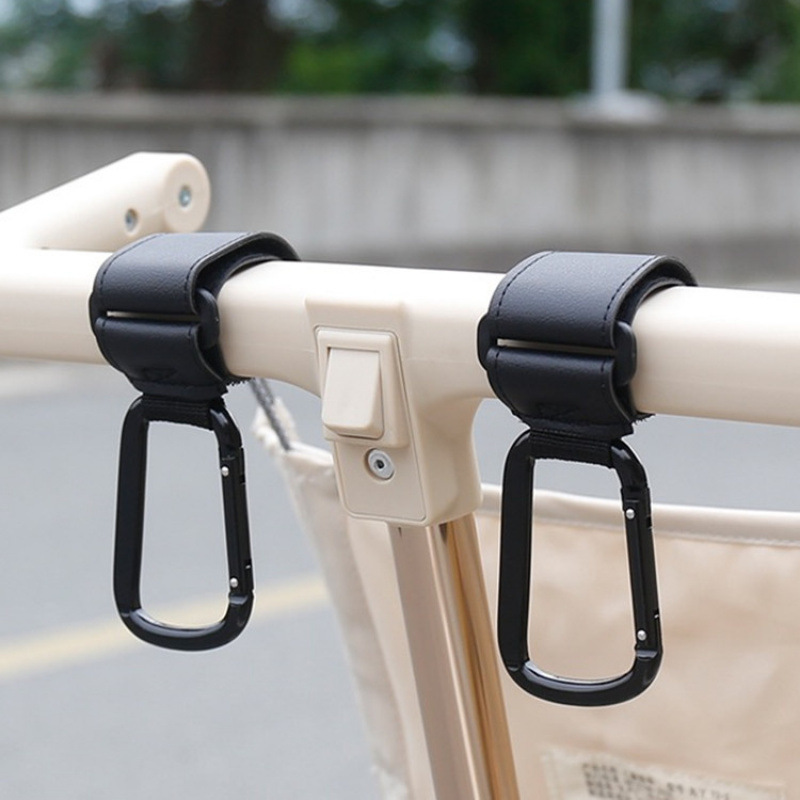 In-Stock Magic Tape Baby Stroller Bag Hook Carabiner Electric Bike Hook Mom's Essential Tool for Taking Kids Out