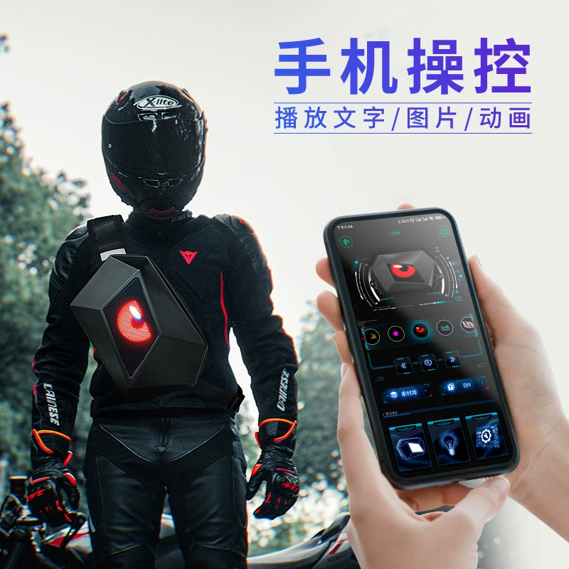 2023 кросс-границы новый продукт LED плечевая сумка Loy Knight Bags Bags Eye Waterproof Landwater Back Tourist Light Basin 5V