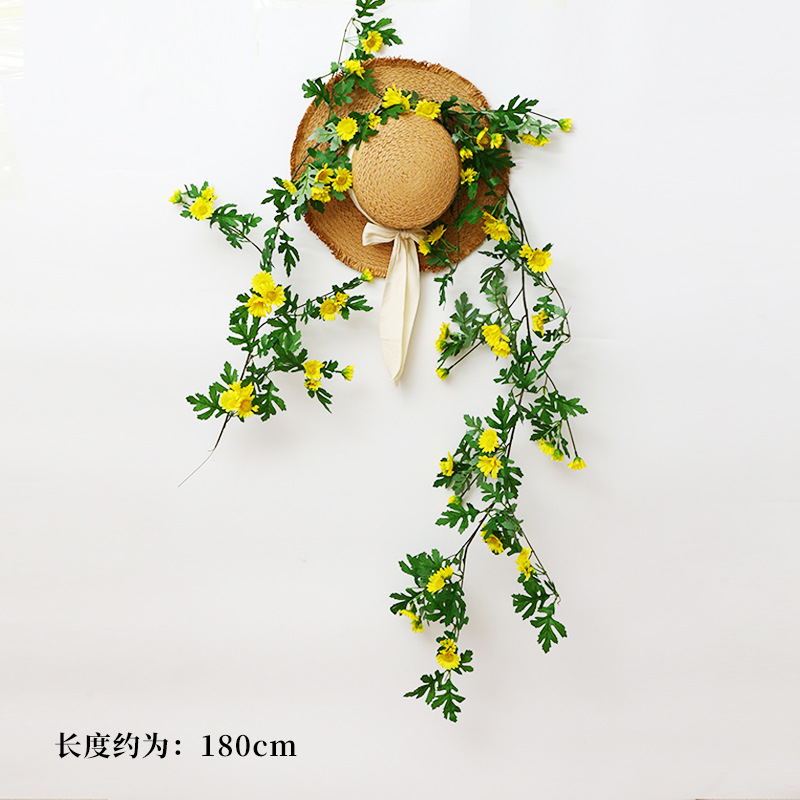 철 와이어 작은 데이지 스트립 (노란색)