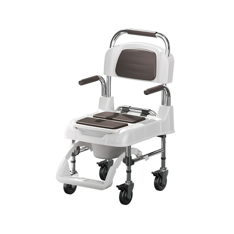 Silla de Baño Móvil para Adultos Mayores y Embarazadas Acero Inoxidable Antideslizante para Interior image 5