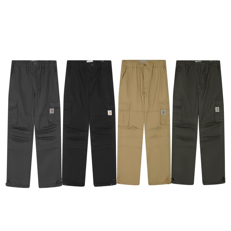 Carhartt Retro Military Style Multi-Pocket Casual Trousers for Men and Women Loose Straight Canvas Overalls