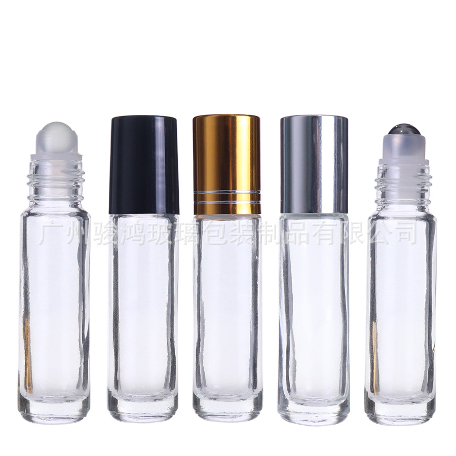 现货供应8ML透明玻璃瓶走珠瓶、、香水瓶 、滚珠瓶、日化瓶配套