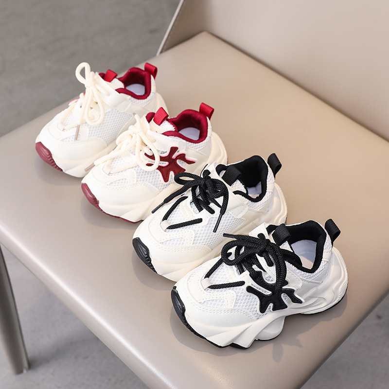 2026 Summer Children's Sports Shoes Hollow Mesh Sandals Running Shoes for Toddlers Breathable Mesh Shoes for Boys and Girls Dad Shoes Summer