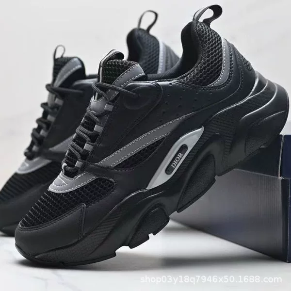 Foreign Trade Cd Shoes B22 Versatile Casual Sports Men's Shoes Fashionable Trendy Mesh Breathable Shoes Height-Increasing Dad Shoes Casual