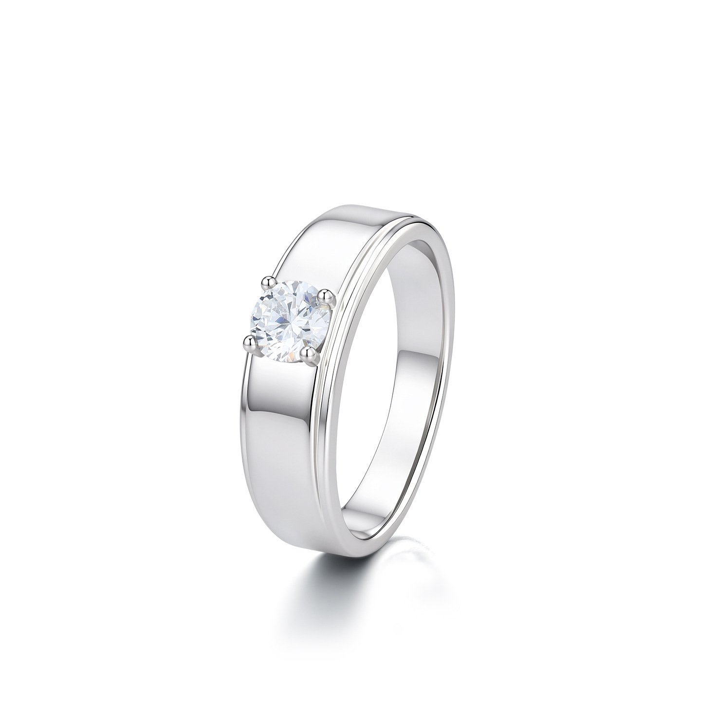 Xuping estilo simple sin género anillo de boda aleación de cobre chapado blanco transfronterizo estilo europeo y americano accesorios diarios fáciles de montar