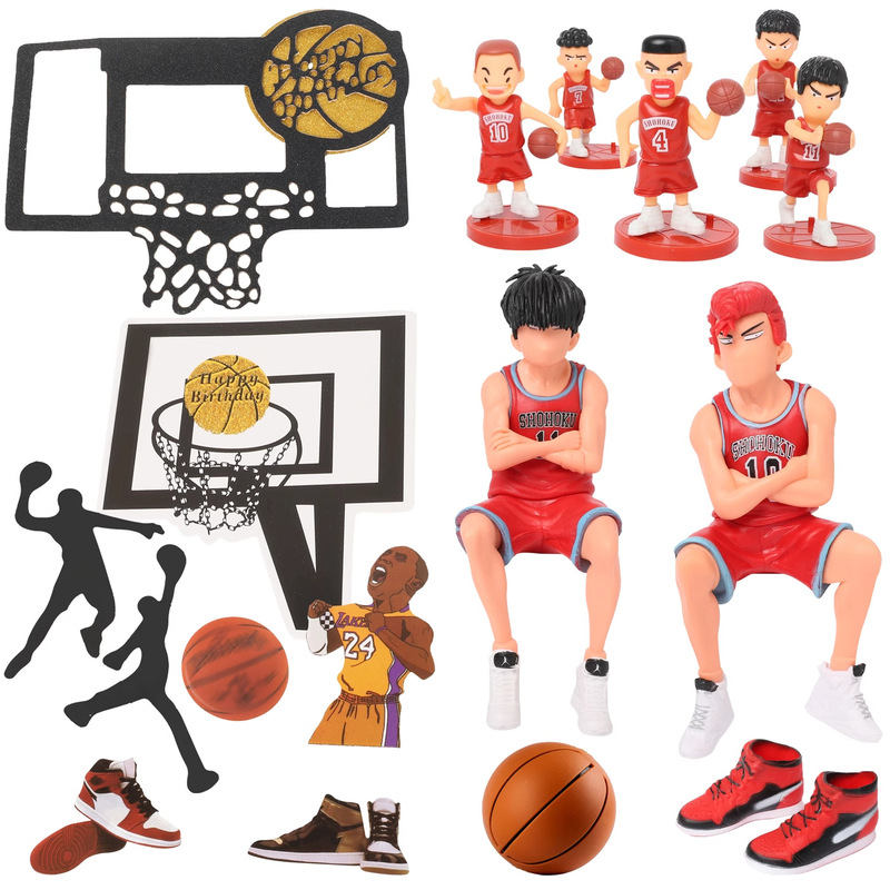 Basketball Kid Cake Decorative Ornaments Basketball Shoes Slam Dunk Master Rukawa Kaede Boys Birthday Baking Accessories Plug-in Basketball Kid Cake Decorative Ornaments Basketball Shoes Slam Dunk Master Rukawa Kaede Boys Birthday Baking Accessories Plug-in