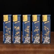 新品519四喜直冲防风打火机销售  陶先生519塑料电子直冲打火机