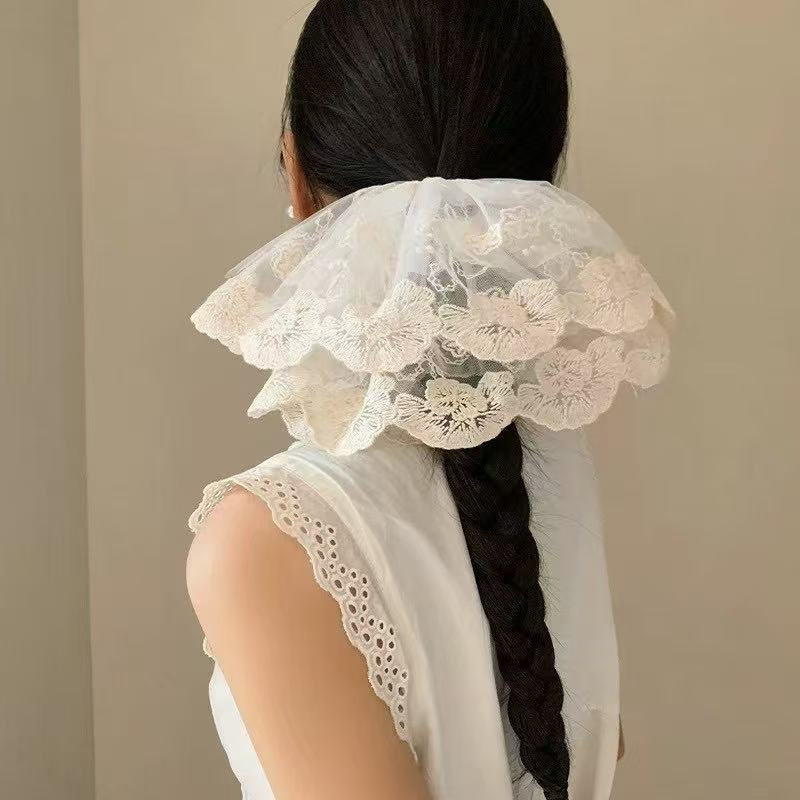 Elastico per capelli in pizzo elegante stile francese_voghion.com
