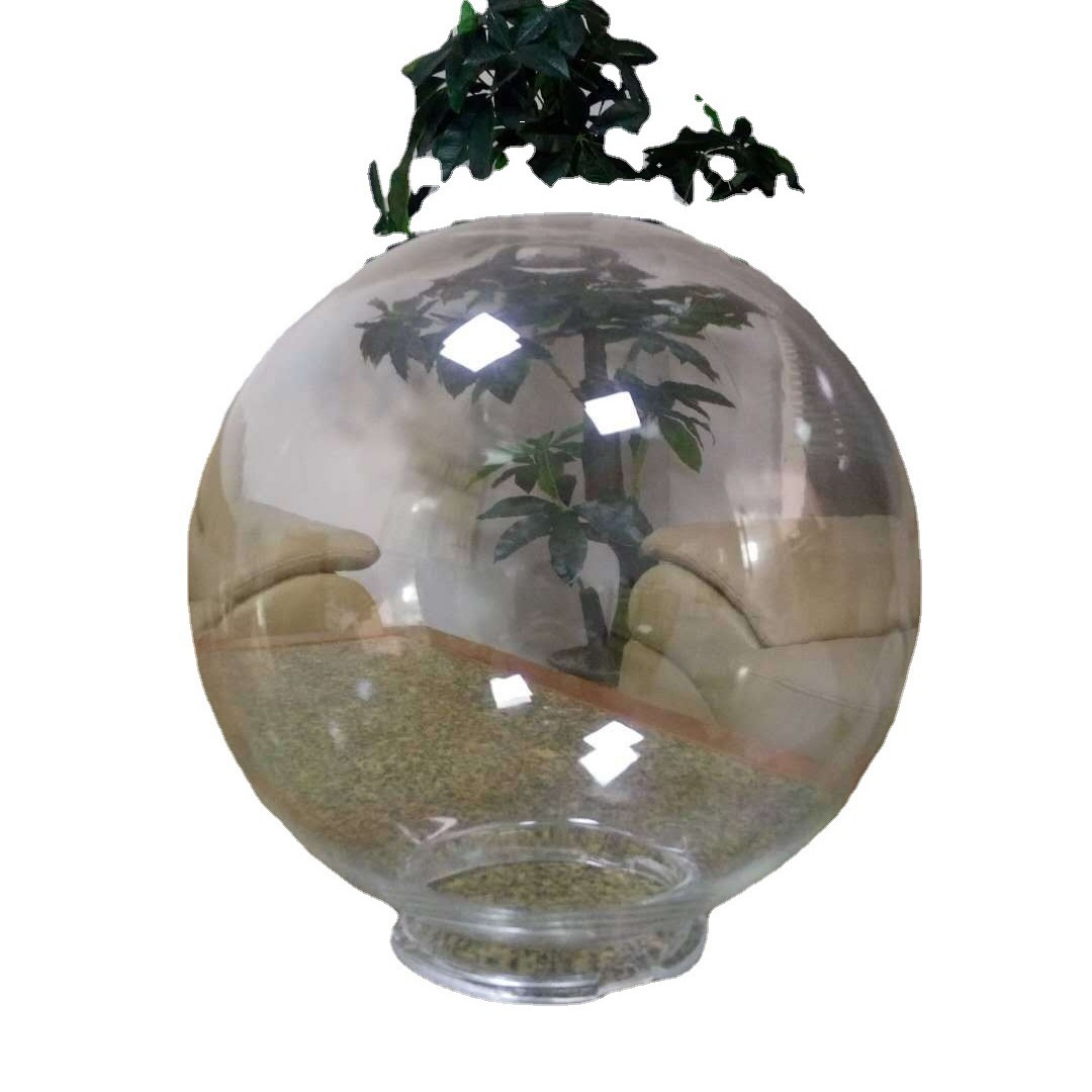 투명한 PMMA/PC 둥근 공 전등갓 야외 멀티 스타일 원형 조경 정원 램프