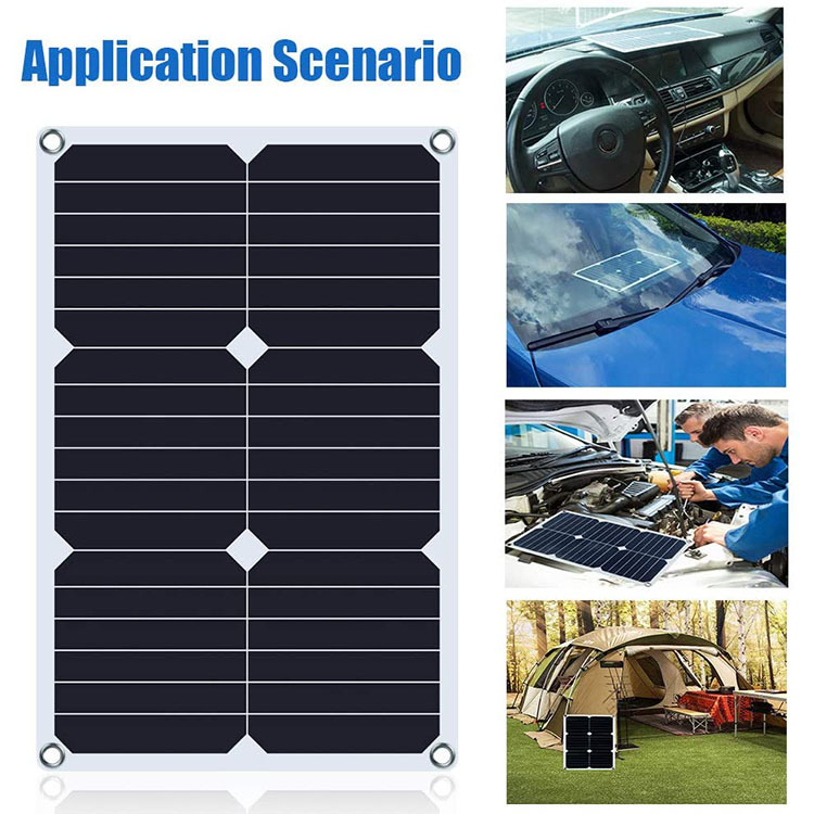 20W 18V太阳能发电板户外便携式快速充手机电脑太阳充电板