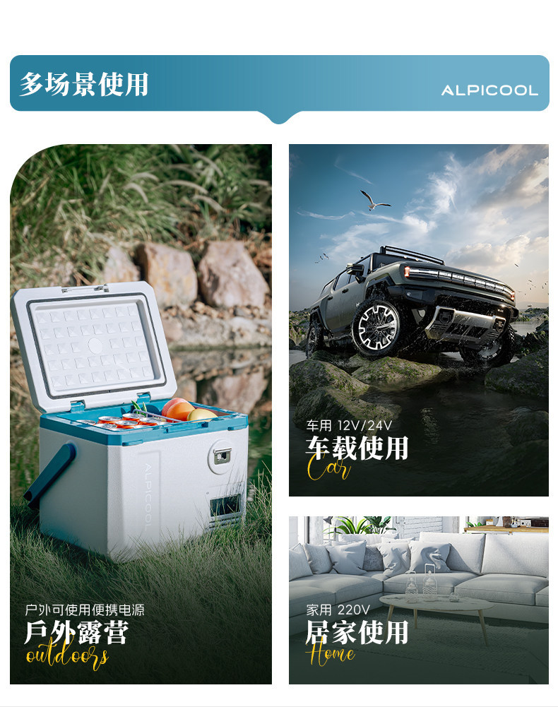 2025 New Model Car Refrigerator Ice Tiger Compressor Cooling 12V24V Universal Refrigeration and Freezing Portable Mini Refrigerator
