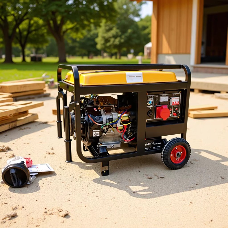 大泽动力6kw千瓦汽油发电机工地施工风冷却TO7100ET电启动