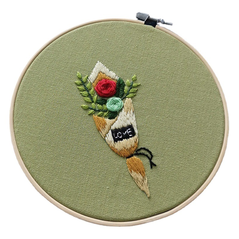 Fábrica al por mayor bordado DIY hecho a mano material paquete matar tiempo principiante creativo tela pequeña pintura