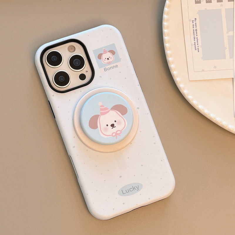 小動物磁気スタンド付きスマホケース Apple iPhone16対応 13フィルム 15promaxハードケース 14韓国風 17|undefined