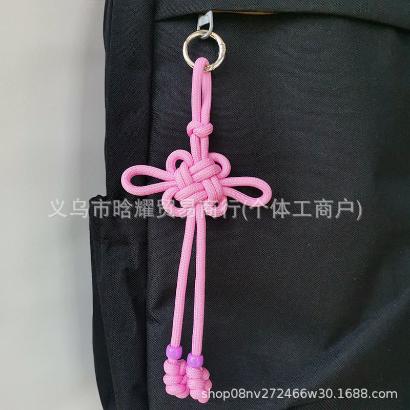 吉祥中国结包包挂件高颜值miu系手工编绳中国风手机壳钥匙扣挂饰|undefined