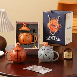 篮球杯马克杯体育纪念品送男生水杯礼物篮球主题陶瓷杯体育纪念品