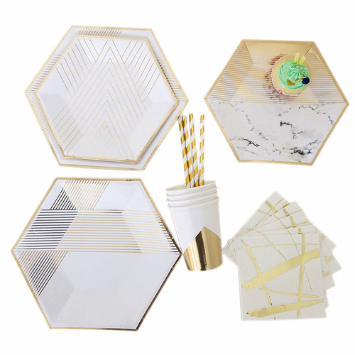 ins disposable paper plate cake plate children's birthday party decoration supplies high-end picnic tableware