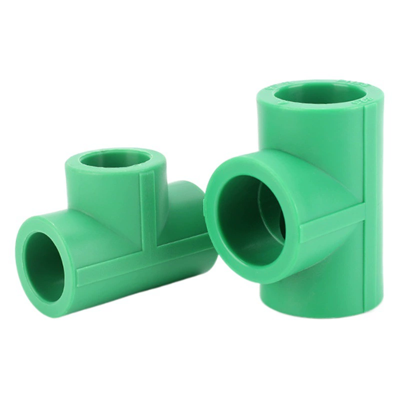 PPR тройник горячего расплава трубы фитинги водопроводной воды трубы фитинги зеленый 4 точки тройник равного диаметра завод оптом