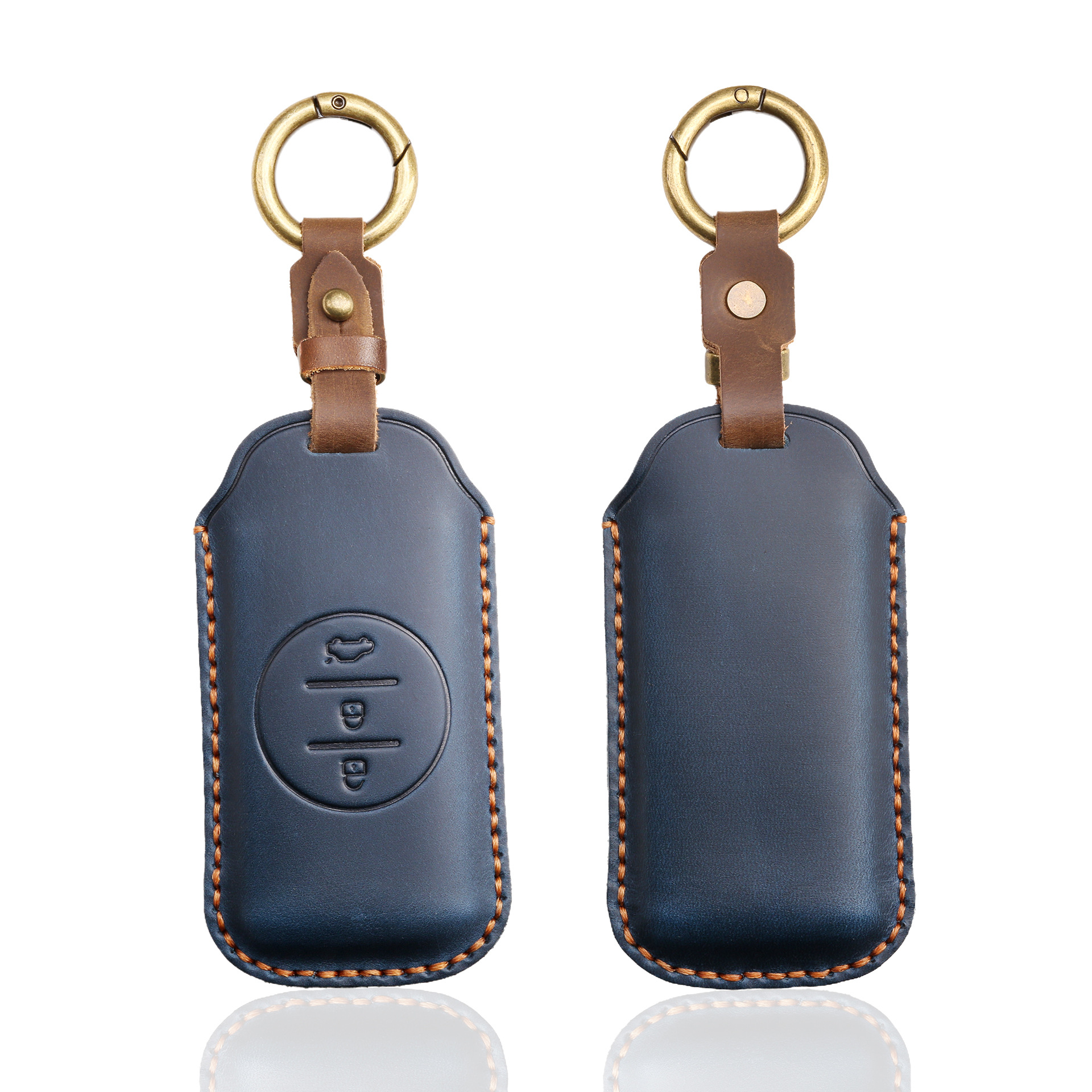 New Retro Key Cover Suitable for Chery Xingtu Car Tiggo 7 Special Handmade Leather Key Case Buckle
