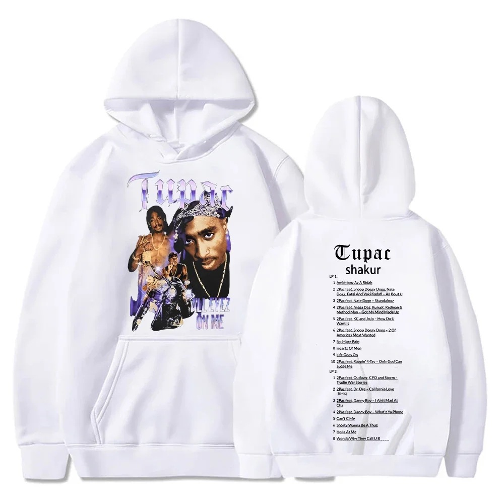 Tupac Hoodies 2pac Sweatshirts Rapper Printed Hoodie Setwear