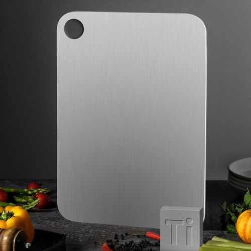 Lannuo household pure titanium cutting board healthy cutting board outdoor multi-functional cutting board rust-free camping good titanium cutting board