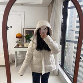 露露同款冬季新款五格羽绒服白鸭绒连帽保暖羽绒服外套 女款