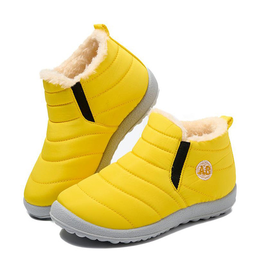 Winter children's shoes, padded and thick, fashionable warm children's snow boots, snow padded boots