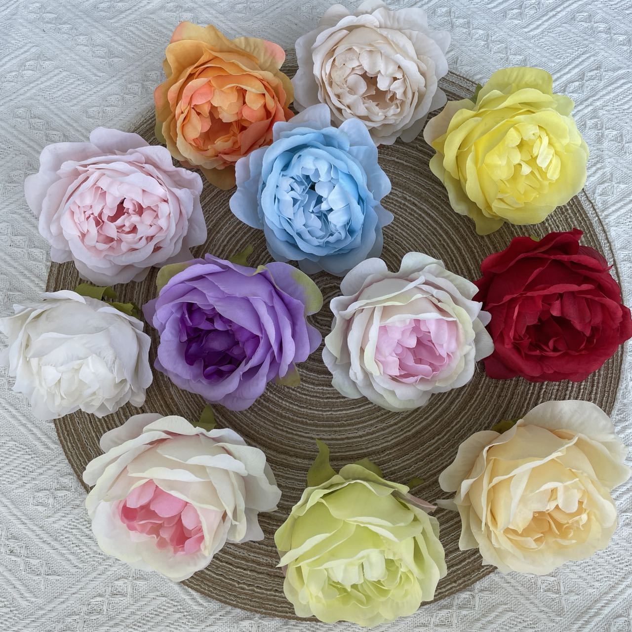 Manufacturer direct delivery of fortune peony artificial flower road guide flower arrangement wedding venue decoration home placement flower head wholesale 