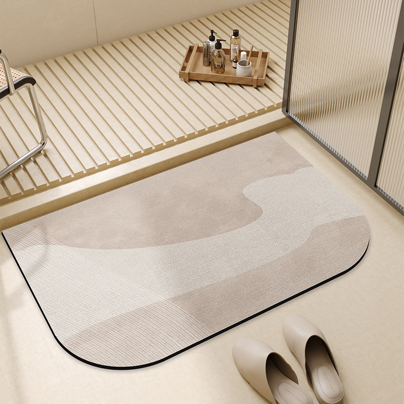 Nordic Minimalist Diatomite Bath Mat Non-slip Quick Drying Rug_voghion.com