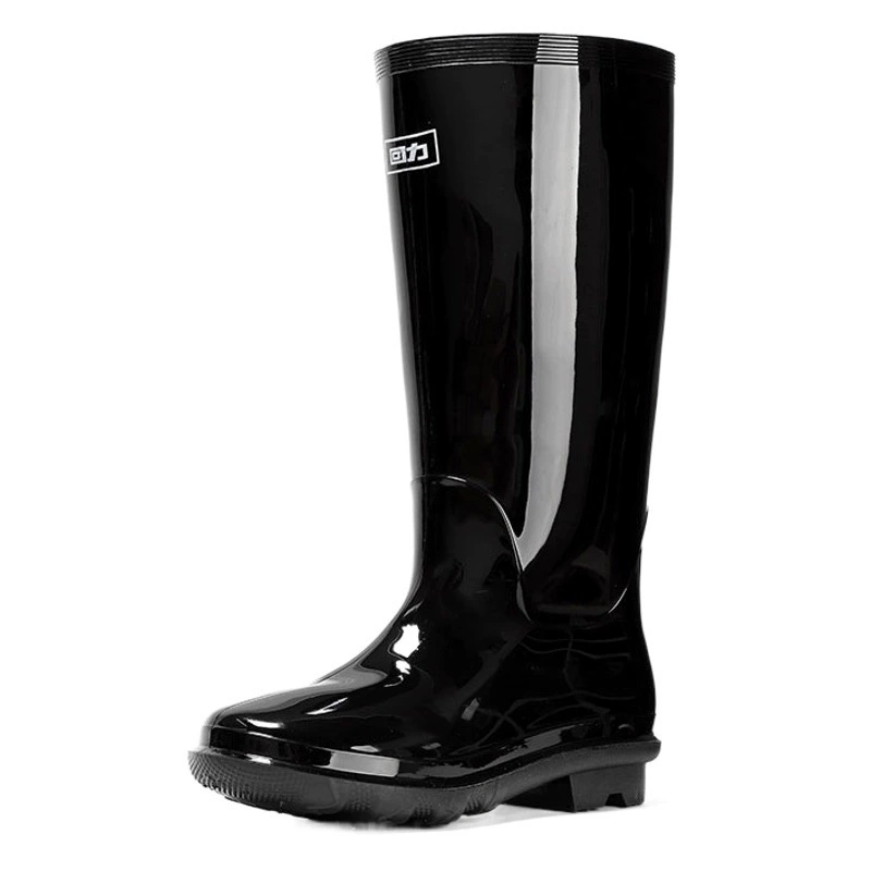 Шанхай назад 838 высокий ствол пластиковые ботинки дождя анти-скольжения носить ПВХ нижней охраны труда пластиковые сапоги тапочки