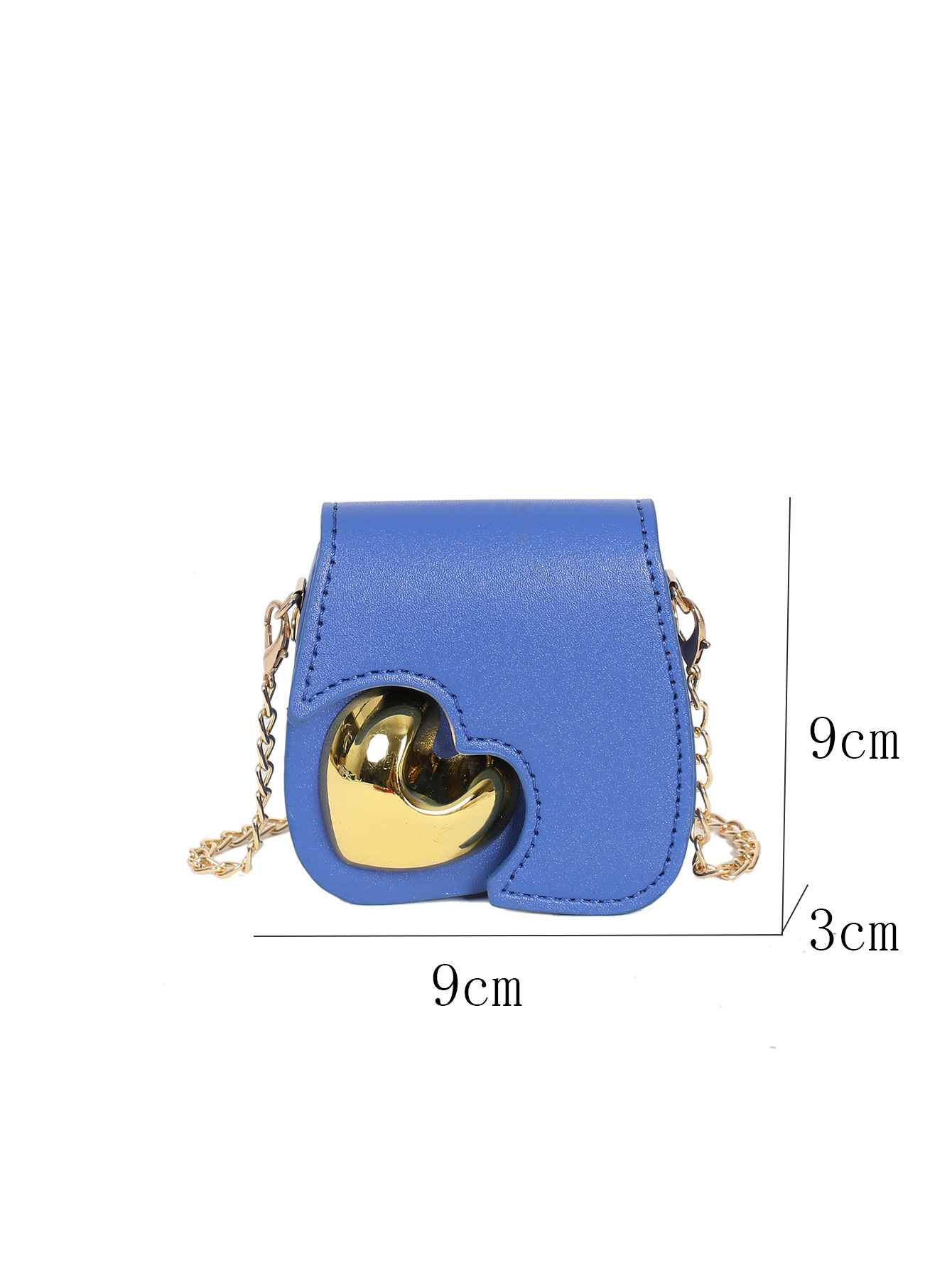 Mujeres Mini Cuero Sintético Forma De Corazón Color Sólido Básico Hebilla Magnética Bolso Bandolera display picture 1