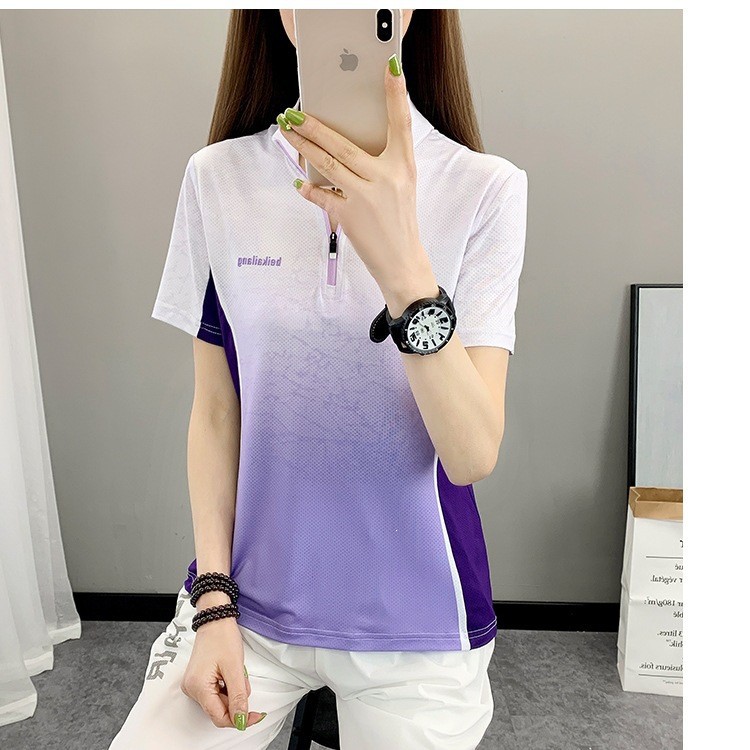 Camiseta Deportiva de Secado Rápido para Mujer de Poliéster Transpirable para Deportes al Aire Libre