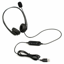 深圳耳機廠家銷售 簡單輕便款 定制頭戴式USB電腦耳機 話務耳機