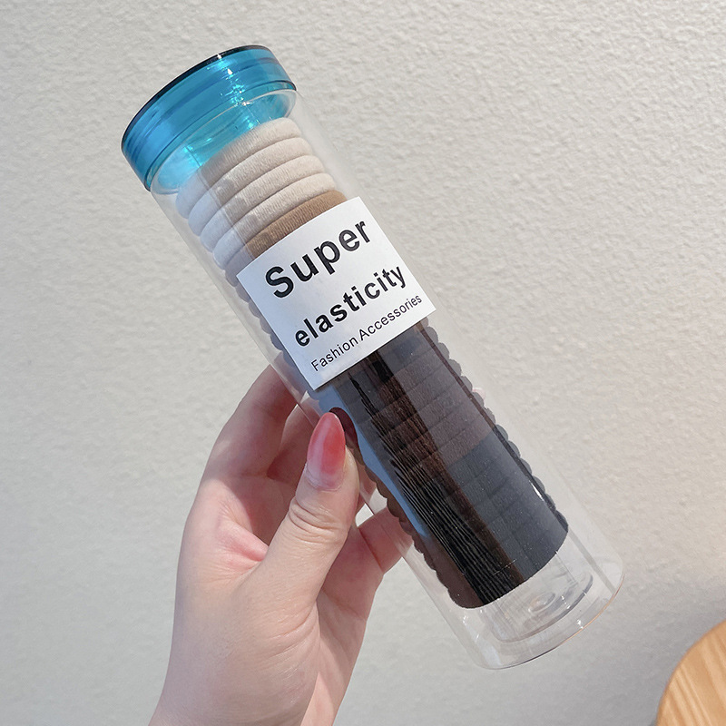 Banda de goma para mujer después de atar la cabeza, cabeza alta, cola de caballo, cuerda de pelo, temperamento, cuerda de cabeza, alta elasticidad, goma elástica duradera, simple nuevo anillo para el cabello