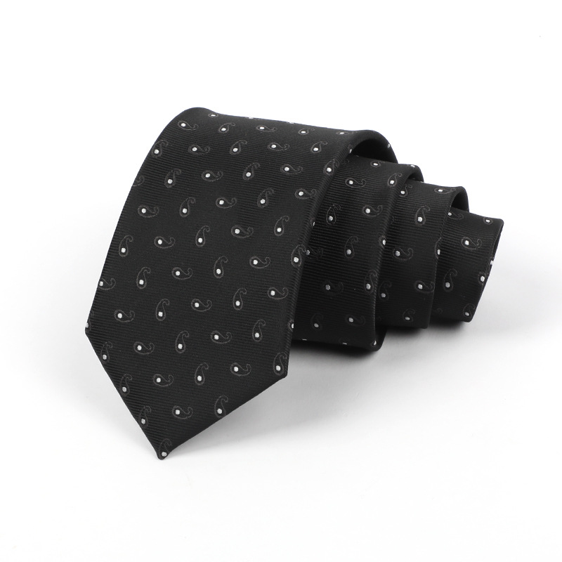 Corbata de hombre jacquard bordado 8CM poliéster seda corbata tejida hombre sentido superior l corbata logo diseño y producción