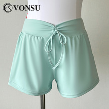 vonsu梵舒专业芭蕾舞裤练功裤子微喇叭口平角裤舞蹈高腰三分短裤