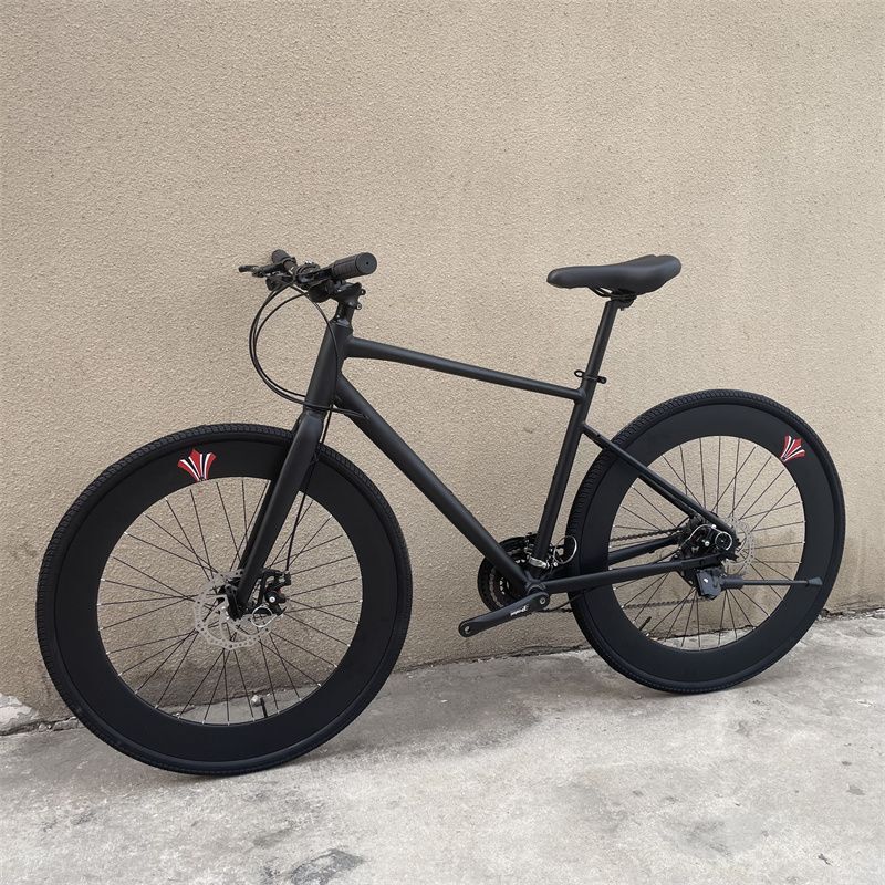 Gravel Road Bike 700C Aluminum Alloy Gravel Bike 21/24/27/30 Speed Flat Handlebar Road Bike