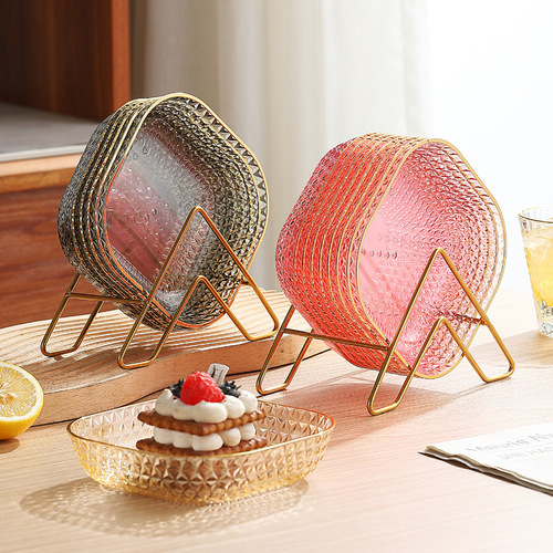 Acrylic Fruit Plate for KTV, Plastic Tray, Transparent Candy Creative Home Snack Plate Living Room Disc