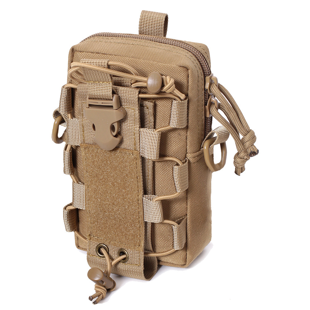 Bolsa de accesorios bolsas tácticas de cintura con cremallera de servicio bolsas de almacenamiento de auriculares elásticas bolsas de montaje multifuncionales camuflaje militar impermeable