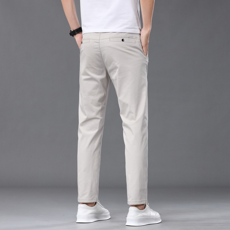 High-End Summer Thin Cropped Pants for Men, Slim Fit Versatile Straight-Leg 2025 New Style, Premium Simple Casual Pants for Men