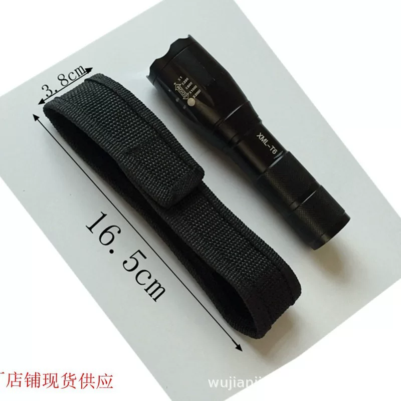 Flashlight cloth cover, strong light T6 zoom 878 103, nylon cloth bag for flashlight, factory in stock, wholesale