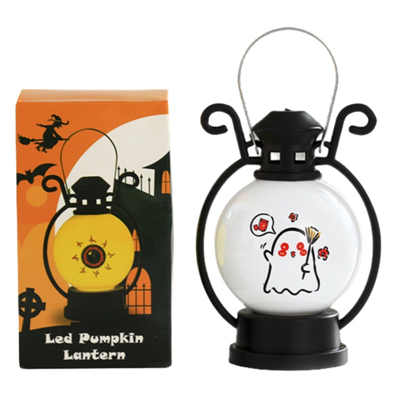 Halloween nuevo luminoso calabaza luz fantasma Festival decoración fantasma portátil luz Halloween niños decoración pequeño regalo