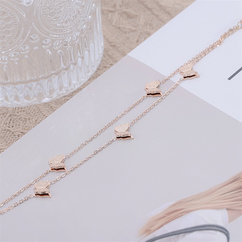 18K Gold Plating Color Daily Occasion Stainless Steel Material PVD Coated Real Gold Plated 18K Gold Butterfly Stainless Steel Sweet Waterproof Non Tarnish Bracelets