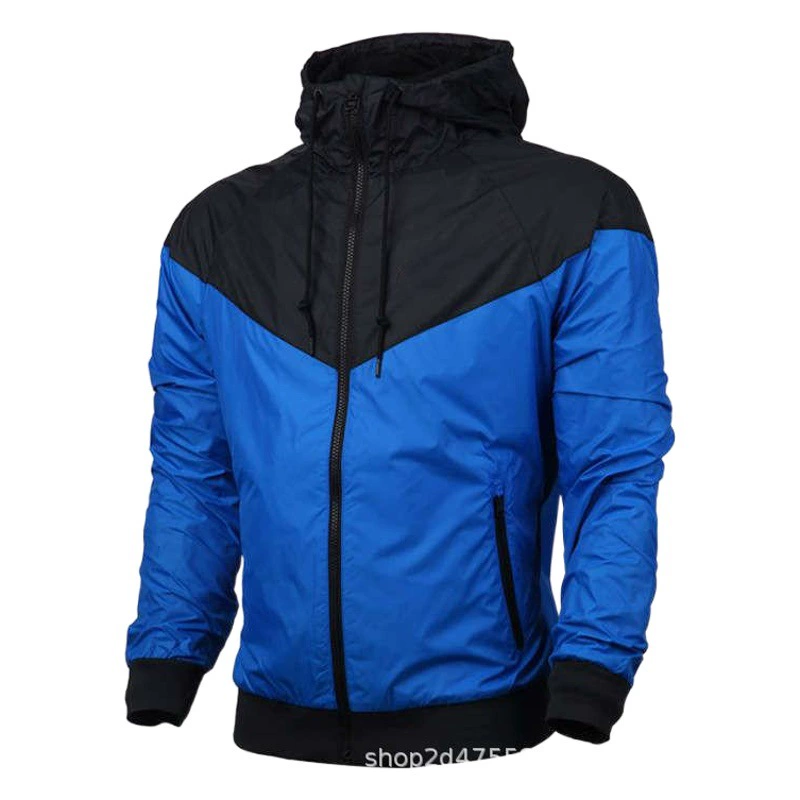 Трансграничная спортивная ветровка AliExpress Amazon, мужская весенне-осенняя тонкая куртка-пальто, уличная повседневная солнцезащитная одежда с капюшоном