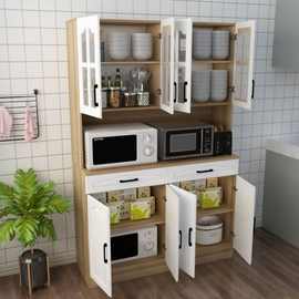 厨房置物架落地省空间家用多层微波炉置物柜多功能储物欧式餐边柜