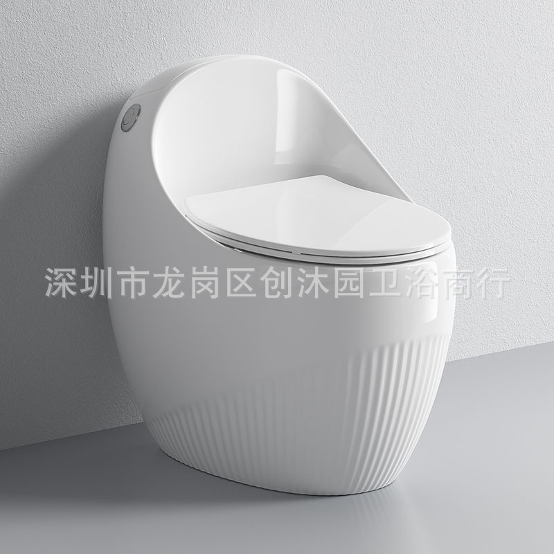 Nuevo inodoro en forma de huevo doméstico moderno lujo ligero creativo gris color asiento de inodoro tipo sifón ahorro de agua tipo pequeño hogar