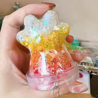 Кристаллический декор для маникюра питомцев, DIY, прозрачная пластиковая бутылочка с кристаллической глиной, бутылочка для кошачьих когтей, новая бутылочка